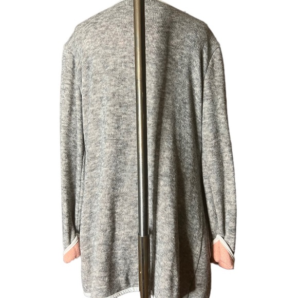 Helcarcii Grey and Pink Open Sweater Cardigan size L - Picture 6 of 14